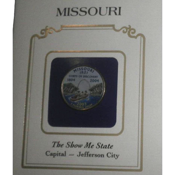 MISSOURI COLORIZED QUARTER & FIRST DAY COVER BY POSTAL COMMEMORATIVE SOCIETY - Picture 2 of 4